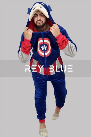 Solo en Rey Blue Pijamas Animadas Capitán América 03